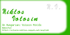 miklos volosin business card